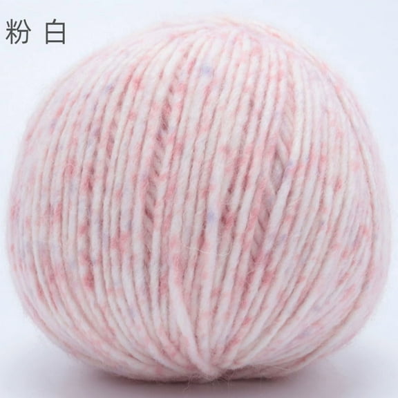 Namzi Multi Color Yarn for Crocheting, pinkish-white Yarn, 1roll Soft Yarn (80% Acrylic & 20% Wool), Durable Multi Color Yarn for Crocheting Projects, Ideal for Craft Enthusiasts