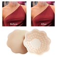 thumbnail image 3 of 2x 1 par de fundas para senos, pegatinas, reutilizables, empanadas , almohadillas de silicona para camisas de vestir sin mangas, trajes de baño, Pecho Marrón Hugo Cubierta de empanadas de pecho, 3 of 9