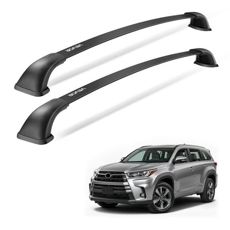 VEVOR Cross Bars Roof Racks, 165lbs Capacity, Compatible with Toyota Highlander 2014-2019 XLE, Limited, SE with Flush Roof Rails, Heavy Duty Aluminum Crossbar Racks Roof Rail Rooftop Luggage Canoe