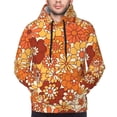 thumbnail image 4 of Bingfone Hippie Flower Men'S Drawstring Hoodie Long Sleeve Pocket Sweatshirts-Medium, 4 of 9