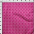 thumbnail image 3 of oneOone Viscose Chiffon Fuschia Pink Fabric Geometric Bandhani Sewing Material Print Fabric By The Yard 42 Inch Wide, 3 of 4