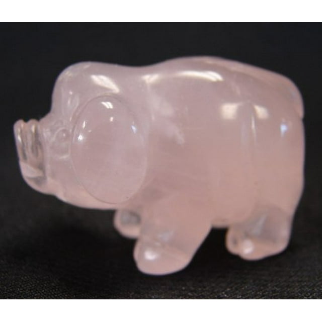 Feng Shui Import LLC 3002 Statue de Cochon Quartz Rose