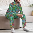 thumbnail image 7 of Naloa Turtles Men’s Pajamas Set - Long Sleeve Button Down Sleep Shirt and Pajama Bottoms Sleepwear Set-Medium, 7 of 7