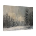 thumbnail image 2 of 12x16 inch Frameless Canvas Painting Winter Forest Landscape,Indoor Decor Paintings,Living Room,Study,Lounge,Bathroom Wall Decor Art Prints,Exquisite Winter Forest Landscape Decoration Poster, 2 of 6