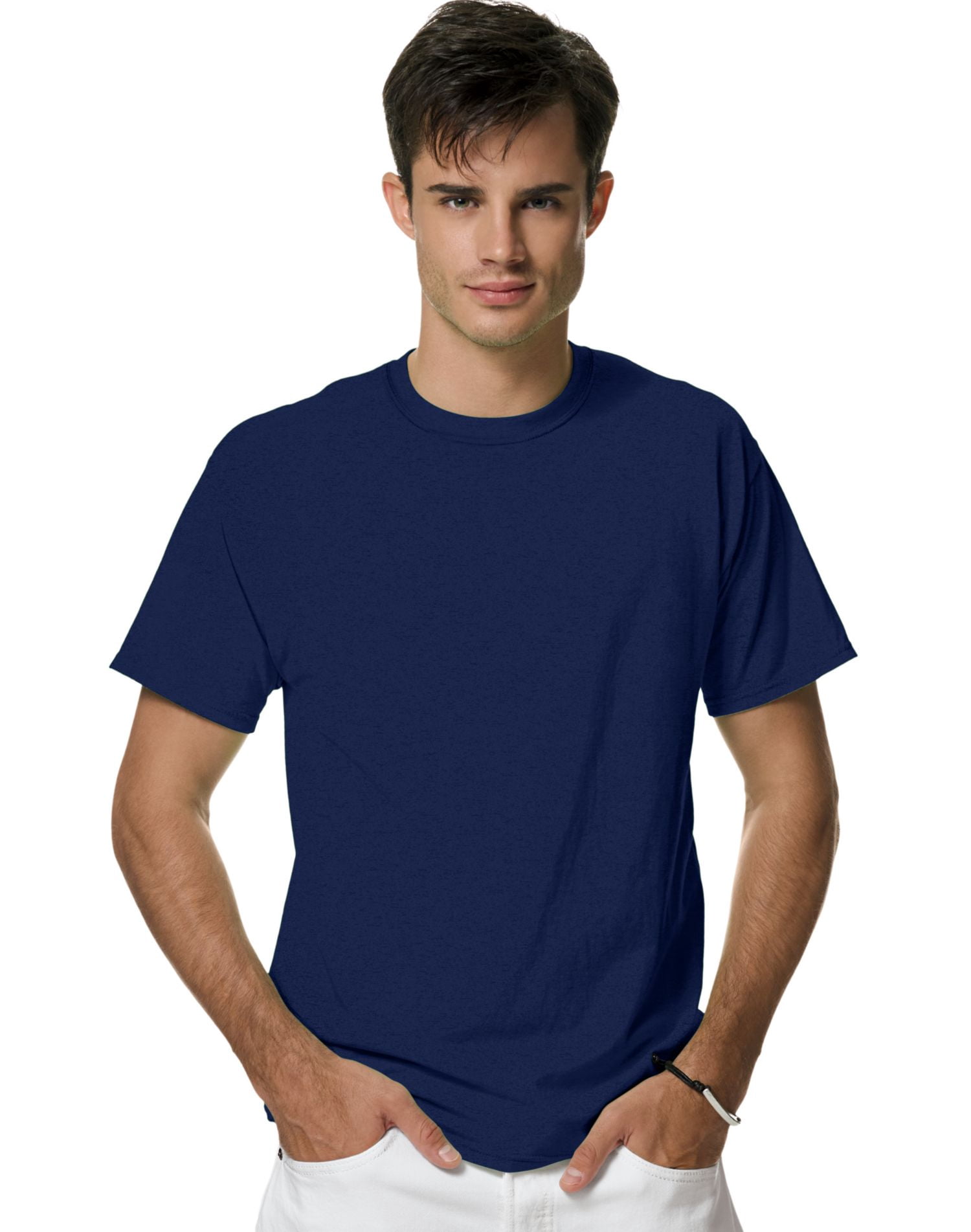 Hanes T-Shirt de Performance Unisexe Adulte X-Temp, L, Marine