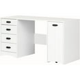 thumbnail image 3 of South Shore Artwork Sewing Craft Table with Storage, Pure White, 3 of 12