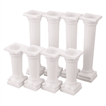 8Pcs/Set White Small Large Plastic Cake Pillars,Wedding Cake Pillars Stand,Fondant Cake Support Mold Valentine's Day Wedding Birthday Cake Decoration Tools