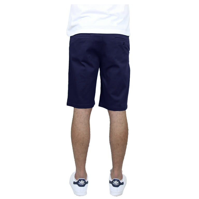 Men s 5 Pocket Flat Front Stretch Chino Shorts Size 30 42
