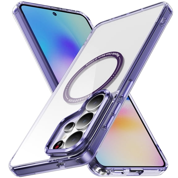 Magnetic for Samsung Galaxy S26 Ultra Case, [Fit for MagSafe] [Never Yellowing] [Military Grade Rugged Durable Protection] Back Slim Clear Wireless Charging Shockproof Premium Phone Case,Purple