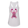 thumbnail image 2 of Wild Bobby Tough Guys Wear Pink Boxer Breast Cancer Awareness Women Racerback Tank Top, White, Medium, 2 of 6