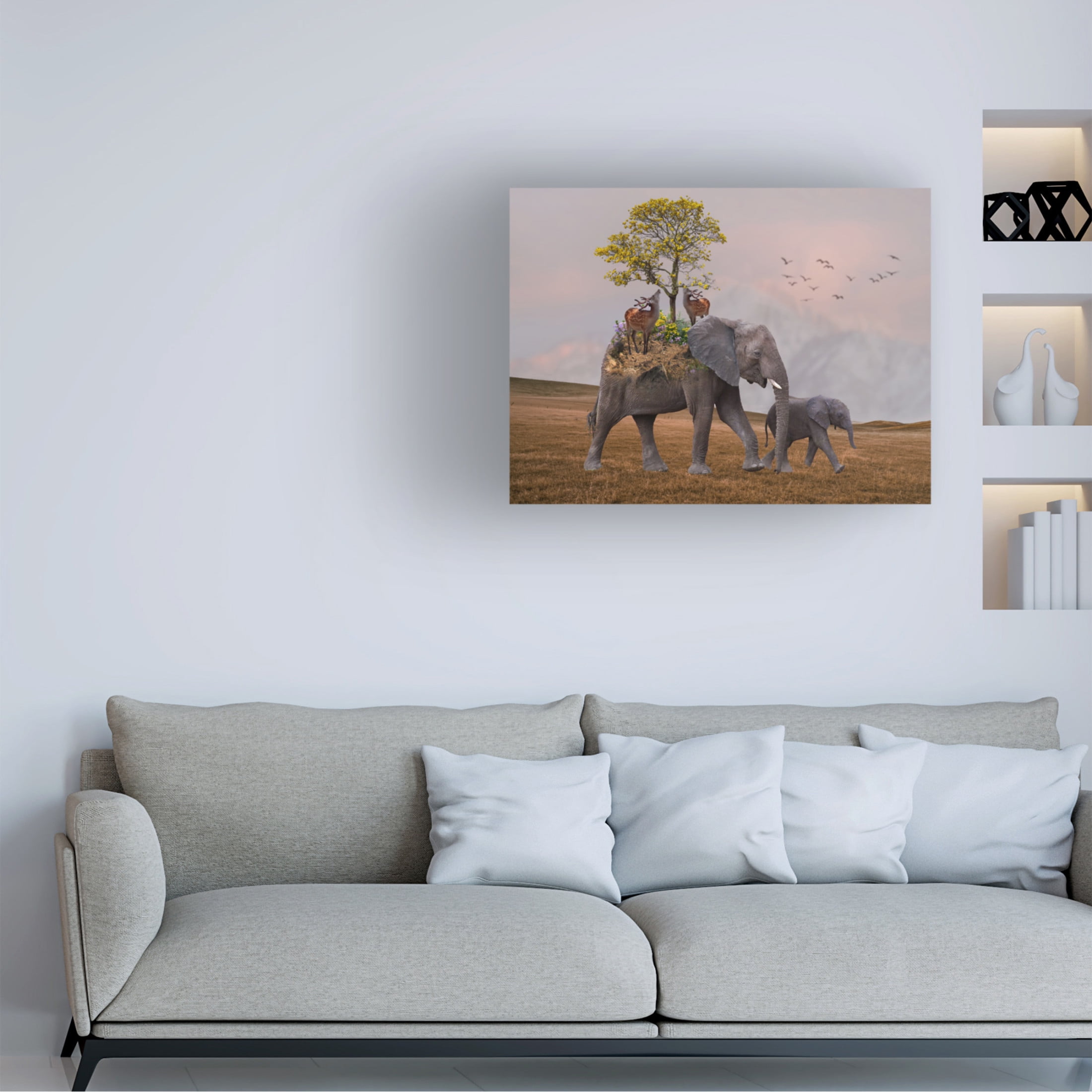 Trademark Fine Art Salome Zhividze  Mother a child Canvas Wall Art