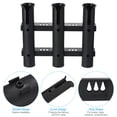 thumbnail image 3 of 3 Tube Fishing Rod Holders Plastic Boat Wall Mounted Pole Holder Rack Bracket, Black 3 Pack, 3 of 6