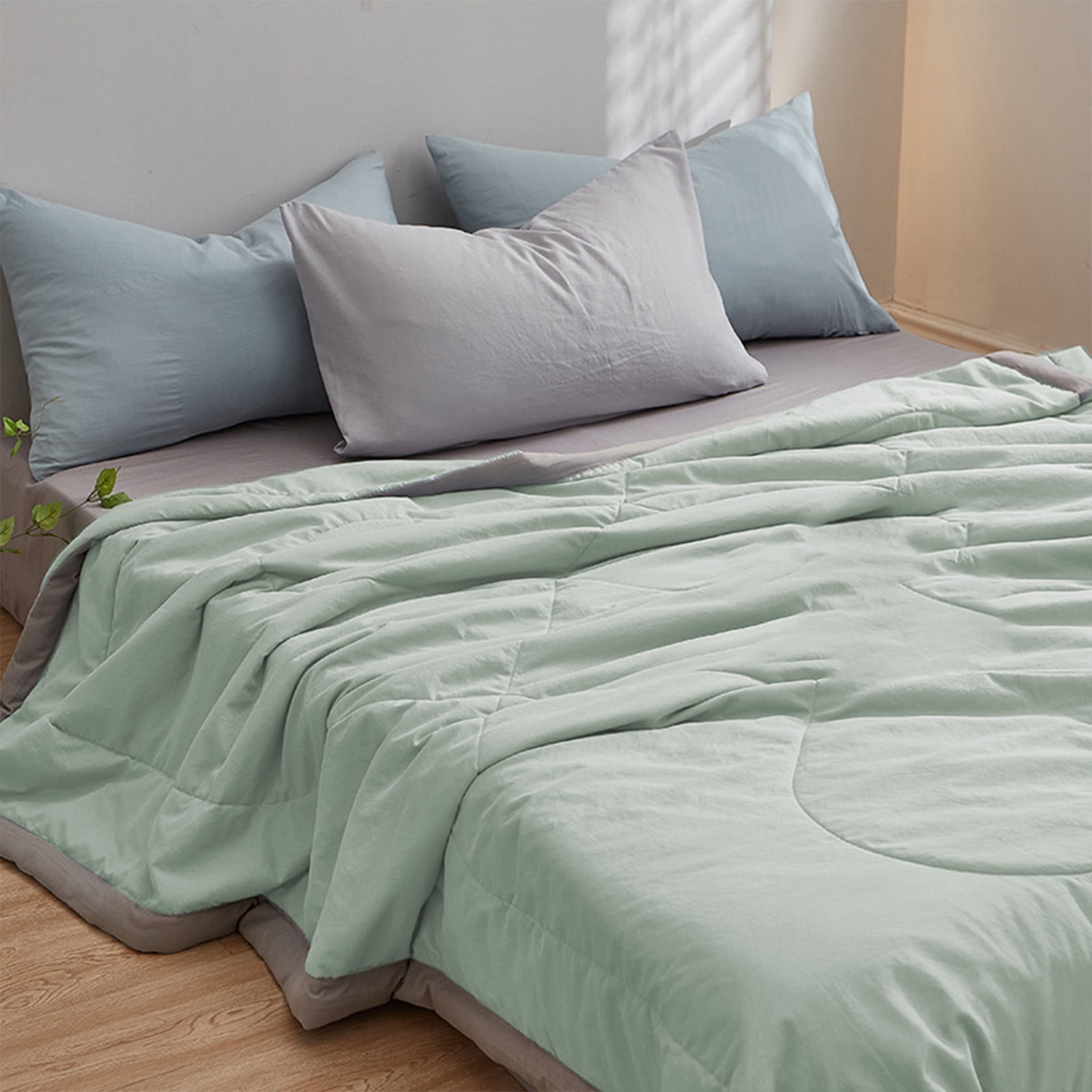 Jubipavy Machine Washable Quilt Lightweight Cotton Quilt Ideal For AirConditioned Rooms All-Season Cool Comfort Easy Care Summer Saving