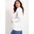 thumbnail image 2 of June & Vie Women's Plus Size Long-Sleeve Crewneck One + Only Tee, 2 of 4