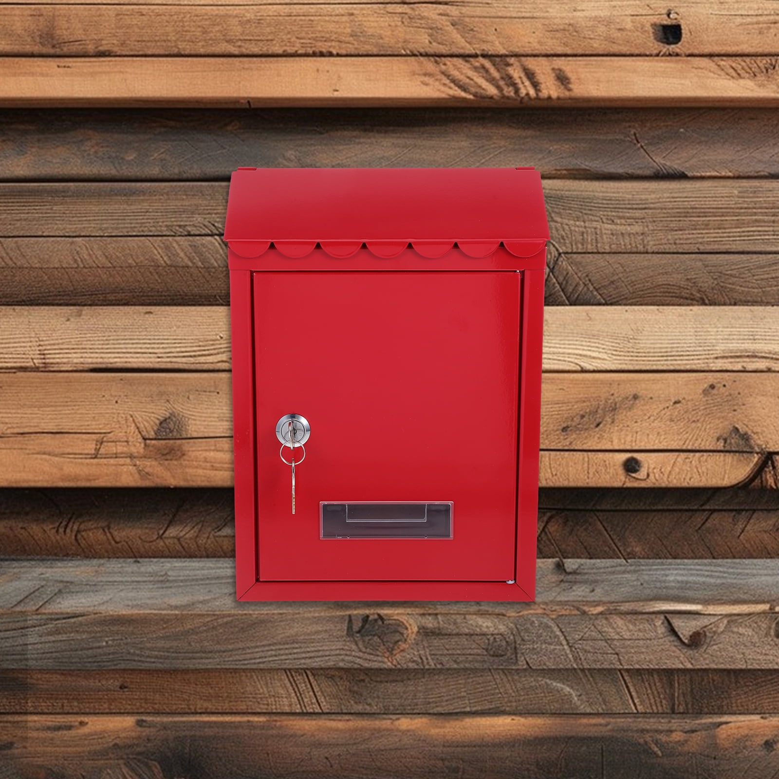 Masteelf Retro Wall Mounted Mailbox With Lock Tinplate Post Mount Mailbox Letter Box Suggestion Box For Home Office Outdoor Door