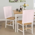 thumbnail image 5 of Farmhouse Pink White Striped Chair Back Covers, Removable Chair Covers for Dining Chairs Set of 6, Washable Chairs Slipcovers Back Seat Protector for Wedding Party 19"x20", 5 of 9