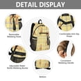 thumbnail image 4 of JIALIOU 14" Laptop Backpack Waterproof Airline Approved Stylish Casual Daypack for Travel Business College Work, Cute Camel on Plaid, 4 of 8
