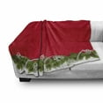 thumbnail image 3 of Christmas Soft Flannel Fleece Throw Blanket, Noel Time Celebratory Spiral Ornament Coniferous Spruce Angel, Cozy Plush for Indoor and Outdoor Use, 60" x 80", Red Green White, by Ambesonne, 3 of 6