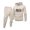 Beige, variant on Wutalume Men's Universal Solid Color Flag Print Hooded Sweatshirt and Sweatpants Set, Versatile Fit for Sports and Lounge, Comfortable Fabric with Modern Style,Army Green L