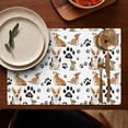 thumbnail image 5 of Corgi Dog and Footprints Summer Placemats Table Placemats Set Of 4-Linen Kitchen Washable Placemats Table Mats 11.8"x17.7"Non-Slip Heat Resistant, 5 of 6