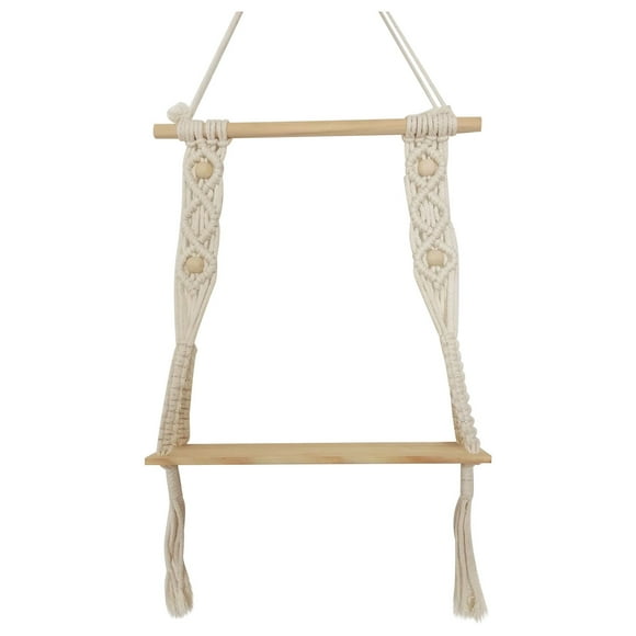 Back to School! mtvxesu Wall Organization, Cotton Rope Decorative Rack Wall Wooden Frame Crafts Display Rack Storage Shelf with Doors Shelf Storage Hot Prices