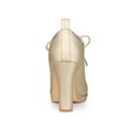 thumbnail image 2 of BLISSFUL STEP Women's Round Toe Platform Block High Heel Ankle Boots Gold (Size 10）, 2 of 6
