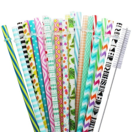 Reusable Straws 30 Pcs Unbreakable Drinking 9 Inch Long Hard Plastic Safe For Yeti Reusable Straws 30 Pcs Unbreakable Drinking 9 Inch Long Hard Plastic Safe For Yeti