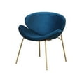 thumbnail image 2 of Velvet Accent Chair,Modern Upholstered Single Sofa Chair with Golden Metal Frame Legs and Curved Back,Leisure Sofa Chiar for Living Room Bedroom Dining Room,Blue, 2 of 2