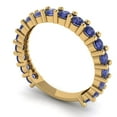 thumbnail image 2 of 1.26 ctw Wedding Band for Women - 18K Yellow Gold Simulated Tanzanite Stackable Eternity Ring, 2 of 6