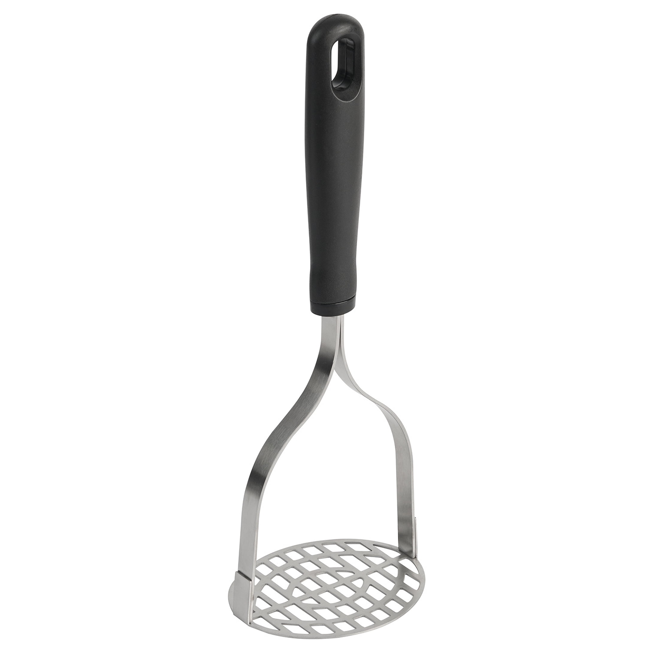 Mainstays 10" Stainless Steel Potato Masher, Black