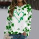 thumbnail image 5 of Xuyuer Women's Round Neck St. Patrick's Day Printed Long Sleeve Shirts Sweatshirt - Festive Holiday Graphic Pullover Top for Seasonal Parties, Gift Exchanges and Cozy Spring Summer Wear, 5 of 5