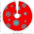 thumbnail image 5 of GZHJMY Snowflakes On Red Christmas Tree Skirt 30" for Indoor Outdoor Holiday Party Office Store Cupboard Decoration, 5 of 5