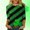 Green, variant on FDGIU Plus Size St. Patrick's Day Tee for Women - Short Sleeve Shamrock Graphic Crew Neck Top