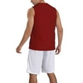 thumbnail image 5 of Rocae Maroon for Men's Basketball Jersey Lightweight and Breathable Athletic Tank Top,Quick-Drying Sports Jersey X-Large, 5 of 9
