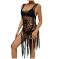 thumbnail image 2 of Wancir Bikini Cover Up for Women Fringe Hollow Out Swimsuit Coverups Sexy Beach Pool Bathing Suit Tassel Tops, 2 of 9
