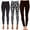 Black/Brown, Black, Brown, variant on White Mark Women's Pack of 3 Printed Leggings