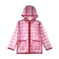thumbnail image 2 of MeMoi Kids "Checkmate" Checkered Raincoat with Self-Storage Pouch, 3, Pink, 2 of 11