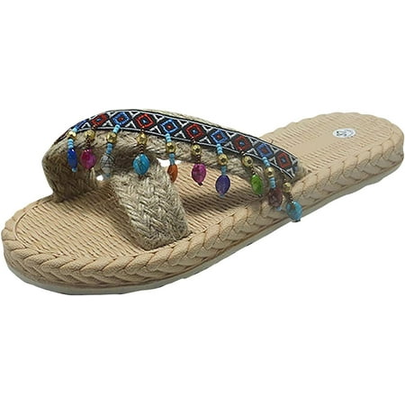 

Flip Flop Slippers Women Comfy Anti-Slip Platform Flip Flops Retro Pluse Size Sandals Dress Beach Shoes