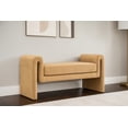 thumbnail image 2 of Meridian Furniture Stylus Banc en Velours Camel, 2 of 7