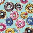 thumbnail image 5 of David Textiles 44" x 1 Yard Cotton Donuts Precut Fabric, Aqua, 5 of 7