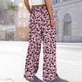 thumbnail image 5 of Runfenguu Work Pants Women, Lightweight Pants Women Fashion Women Printed Pants With Elastic Waist Casual Loose Pockets Pants, 5 of 8