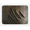 thumbnail image 1 of Horror House Bath Mat, Wild Claws Sctrach Damage on Rusty Iron Background Sharp Beast Danger Theme Print, Plush Bathroom Decor Mat with Non Slip Backing, 29.5" X 17.5", Brown, by Ambesonne, 1 of 2