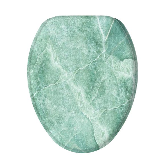 Sanilo 317 Elongated Soft Close Molded Wood Toilet Seat, Marble Green