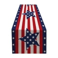 thumbnail image 2 of Linnome Independence Day Polyester Table Runner with Star Pattern for Holiday Party Decor 72x13in Multicolor, 2 of 6