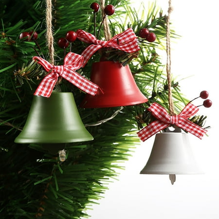 

Gwong Bell Ornament Fine Workmanship Decorative Iron Christmas Tree Bell Pendant for Home