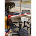 thumbnail image 5 of Outdoor Tablecloth with Umbrella Hole for Patio/Picnic/Party/Camping, American Flag Golf Waterproof Table Cloth Square Cover Washable, 4th of July Farmhouse Vintage Wood Grain (60"x 60"), 5 of 8