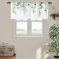 thumbnail image 2 of Farmhouse Eucalyptus Sage Green Leaves Curtain Toppers Valance for Window Treatments Floral Botanical Rod Pocket Kitchen Window Drapes for Bathroom Bedroom Living Room 1 Panel (52x18 Inch), 2 of 6