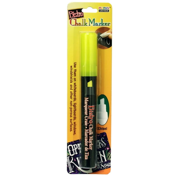 Bistrom Chisel Tip Chalk Marker Fluorescent Yellow