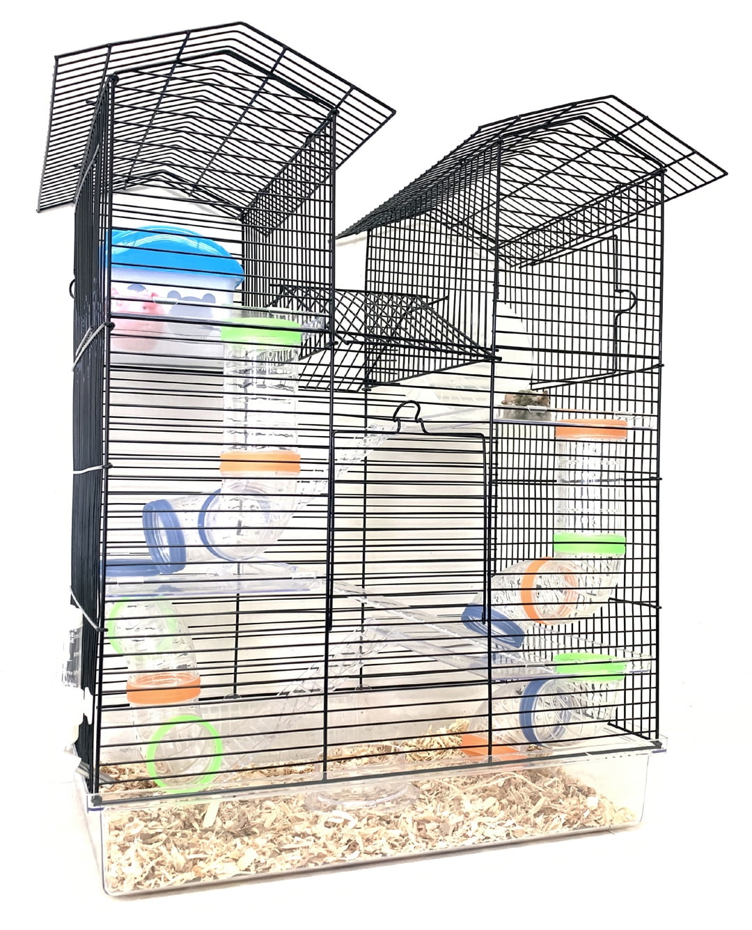 Large Twin Tower Habitat Hamster Home Rodent Gerbils House Mouse Mice Small Animal Critter Cage 