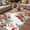 Green Red, variant on Cardinal Bird Outdoor Rug for Patio/Deck/Porch, Non-Slip Large Area Rug 5 x 7 Ft, Winter Poinsettia Pine Cones Berry Black Indoor Outdoor Rugs Washable Area Rugs, Reversible Camping Rug Carpet Runner